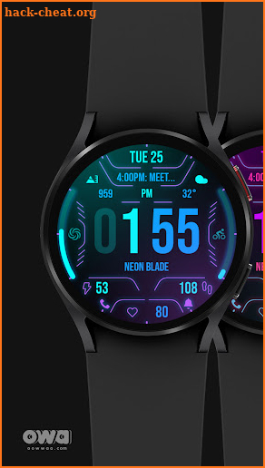 Neon Attack Watch Face 037 screenshot