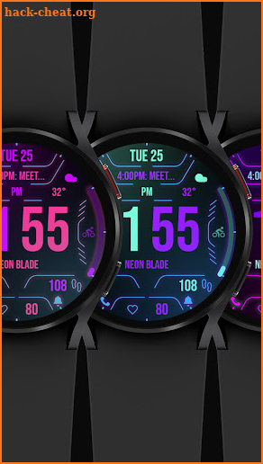 Neon Attack Watch Face 037 screenshot