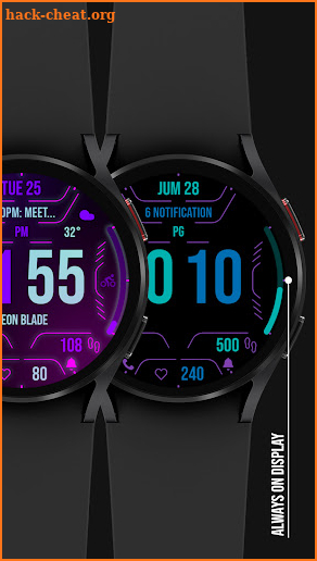 Neon Attack Watch Face 037 screenshot