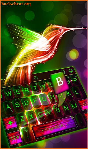 Neon Bird Keyboard Theme screenshot