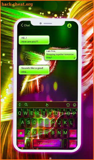 Neon Bird Keyboard Theme screenshot