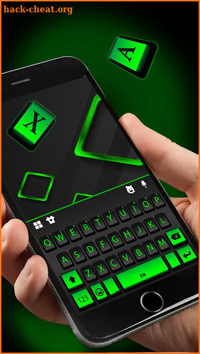 Neon Black Business Keyboard Theme screenshot