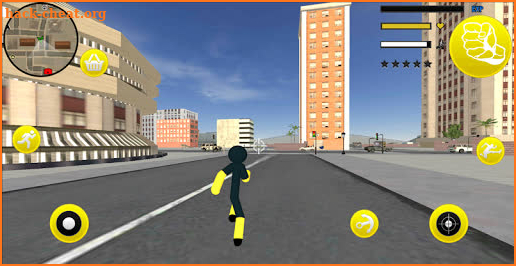 Neon Black Iron Stickman Rope Hero Gangstar Mafia screenshot