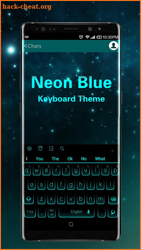 Neon Blue Black Keyboard screenshot