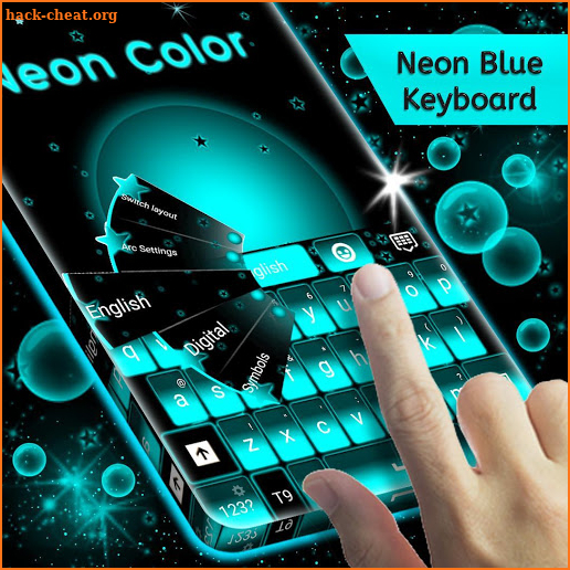 Neon Blue Keyboard screenshot