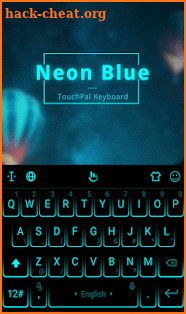 Neon Blue Keyboard Theme screenshot