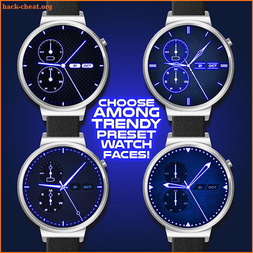 Neon Blue Watch Face screenshot