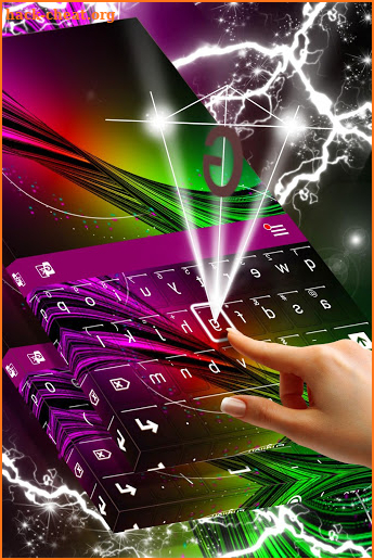 Neon Burst Keyboard Skin screenshot