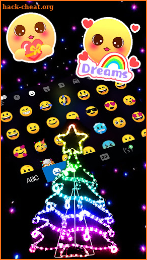 Neon Christmas Tree Theme screenshot