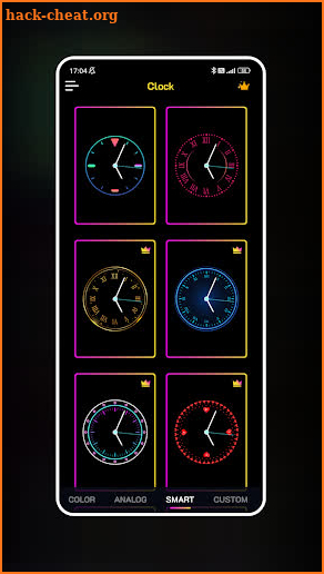 Neon Clock Wallpaper screenshot