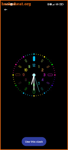 Neon Clock Wallpaper screenshot