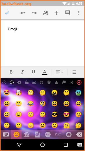 Neon Cloud Emoji Gif Keyboard Wallpaper screenshot