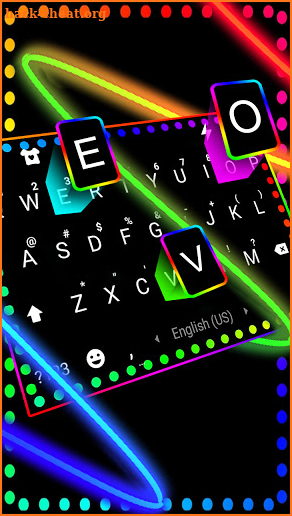 Neon Color Flash Live Keyboard Background screenshot