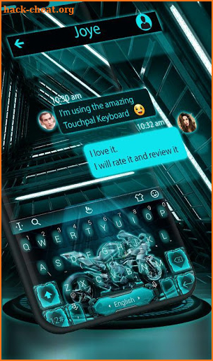 Neon Color Motorcycle Keyboard Theme screenshot