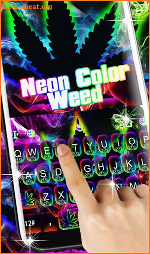 Neon Color Weed Keyboard Theme screenshot