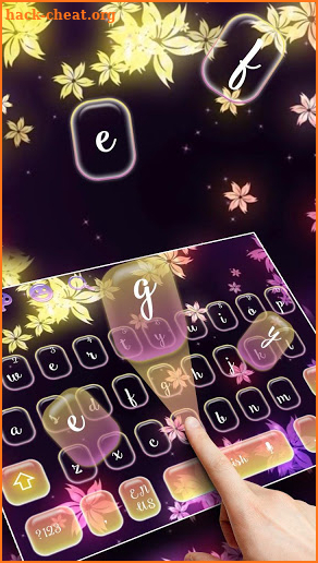 Neon Colorful Flower Keyboard screenshot