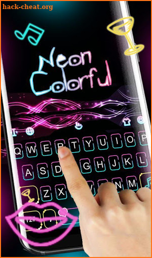 Neon Colorful Keyboard Theme screenshot