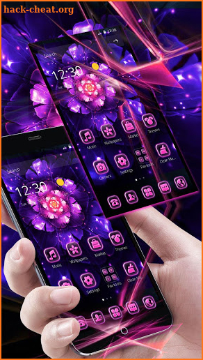 Neon Colorful Vivid Bloom Theme screenshot