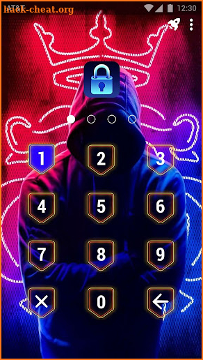 Neon Crown - App Lock Master Theme screenshot