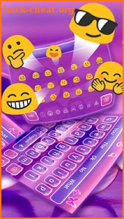 Neon Crystal Butterfly Keyboard screenshot