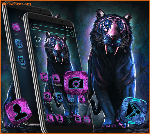 Neon Devil Tiger Theme 🐅 screenshot