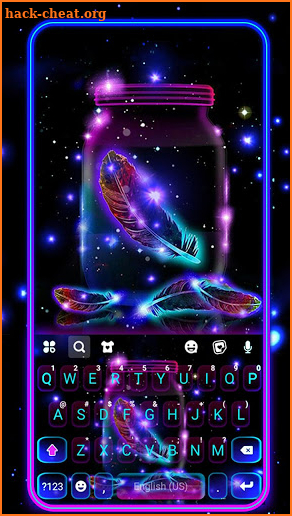 Neon Feathers Keyboard Theme screenshot