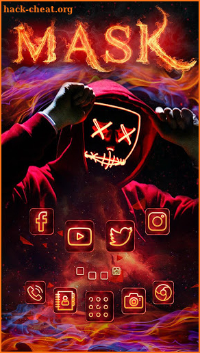 Neon, Fire, Mask Theme & Live Wallpaper screenshot