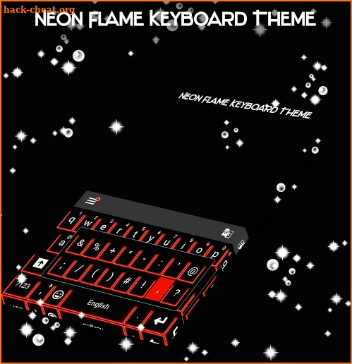 Neon Flame Keyboard Theme screenshot