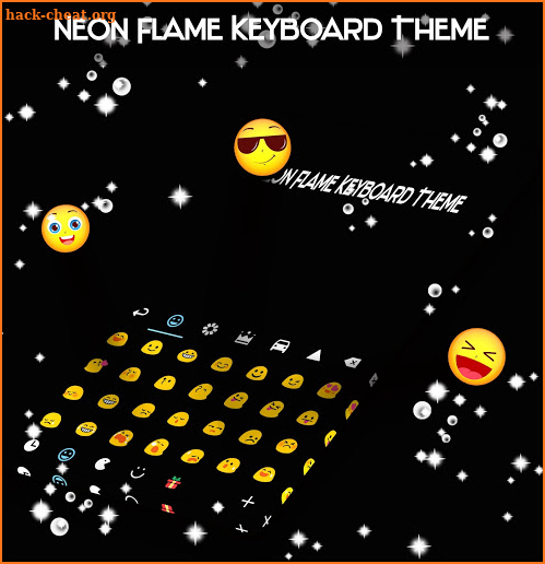 Neon Flame Keyboard Theme screenshot