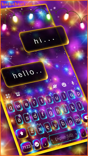 Neon Flash Color Lights Keyboard Theme screenshot