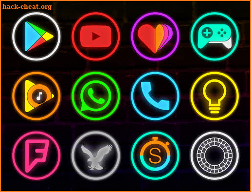 Neon Glow Rings - Icon Pack screenshot