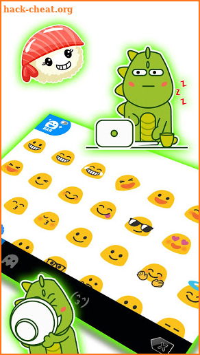 Neon Green Chat Keyboard Theme screenshot