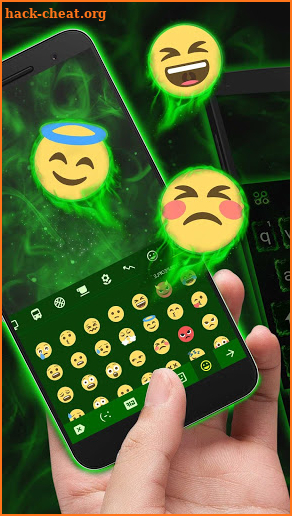 Neon Green Rasta Weed Keyboard Theme for Android screenshot