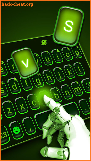 Neon Green Tech Keyboard Theme screenshot