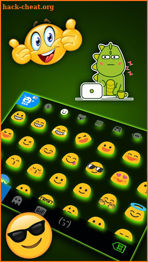 Neon Green Tech Keyboard Theme screenshot