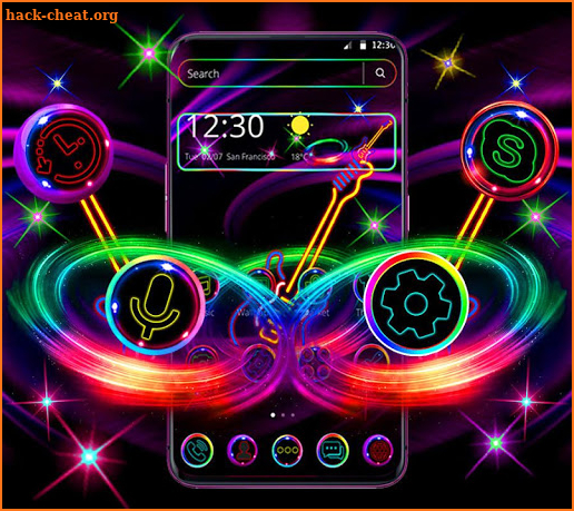 Neon Guitar Theme screenshot