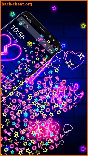 Neon Heart Gravity Theme💖✨ screenshot