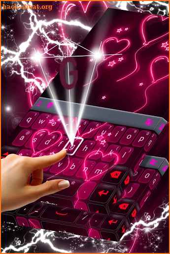 Neon Heart Keyboard screenshot