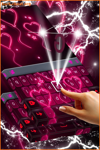 Neon Heart Keyboard screenshot