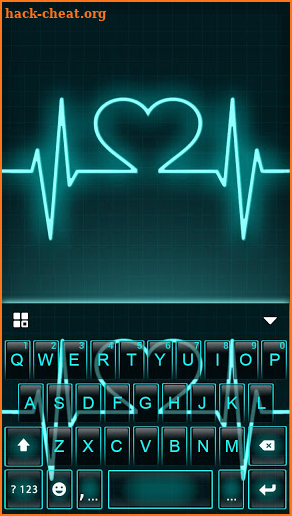 Neon Heart Love Keyboard Theme screenshot