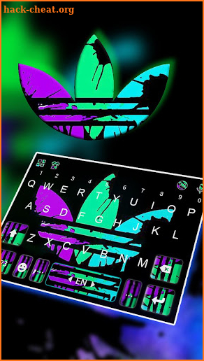 Neon Ink Graffiti Sports Keyboard Theme screenshot