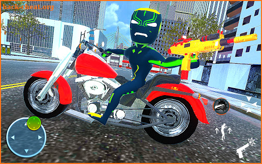 Neon Iron Spider Hero Stickman : Gangster War City screenshot