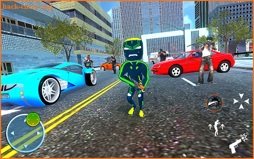 Neon Iron Spider Hero Stickman : Gangster War City screenshot