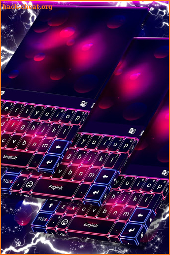 Neon Keyboard Theme screenshot