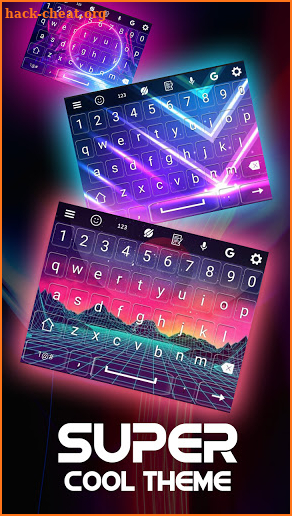 Neon Keyboard Theme - LED Light Background screenshot