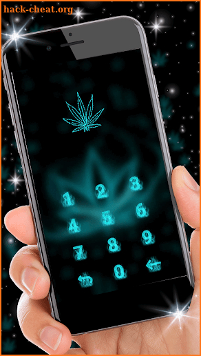 Neon Leafy Weed 3D Live Lock Screen Wallpapers screenshot