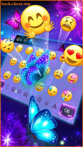 Neon Light Butterfly keyboard screenshot