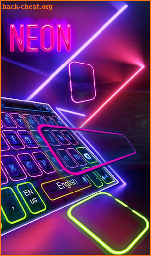 Neon Light Flash Keyboard Theme screenshot