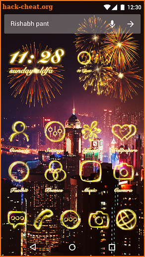 Neon Light Theme - Fire Flowers Theme 2018 screenshot