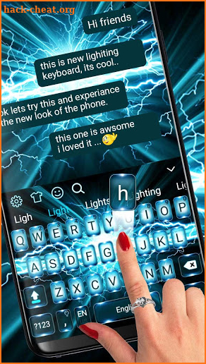 Neon Lighting Keyboard Theme screenshot